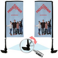 Double Sided Portable Half Drop Car Flag - Adjustable Base